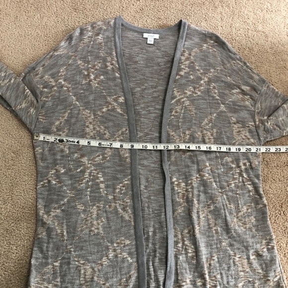 J Jill Pure Jill Gray Open Front Cardigan Sweater Size Small - Picture 10 of 11